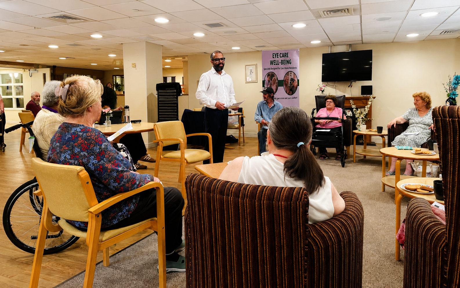 First Care Optical optometrist leading a community talk on healthy vision